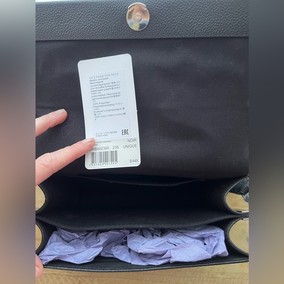 Zadig &Voltaire Black Grained Crossbody Bag New - Picture 6 of 6